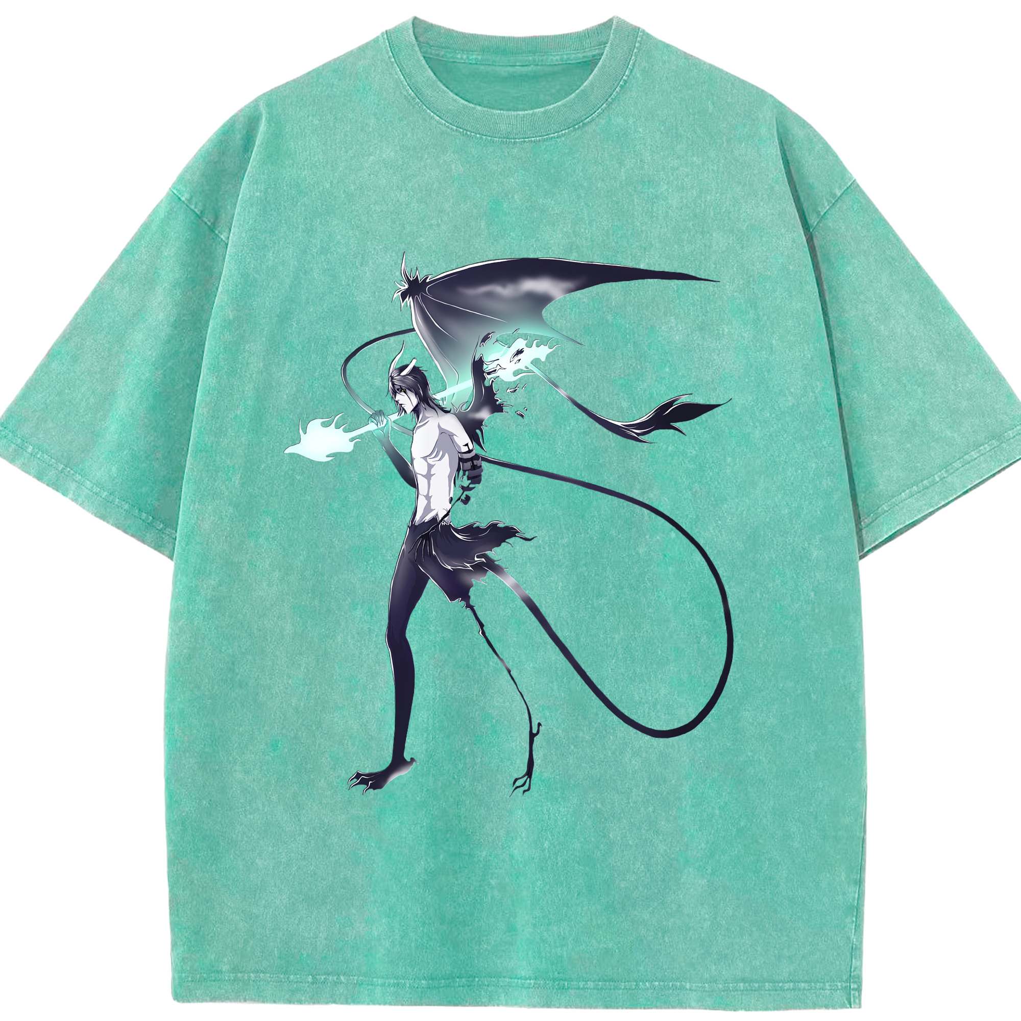 （画像用） ブリーチ ウルキオラ·シファー BLEACH Ulquiorra cifer 綿100% ヴィンテージ風 半袖Tシャツ（フロントプリント）
